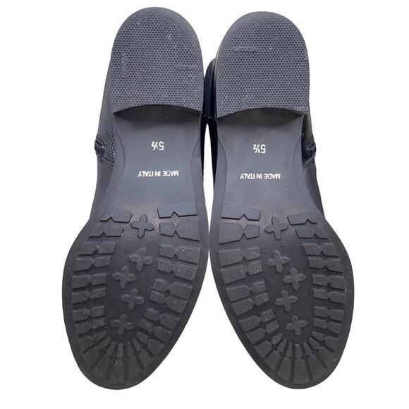 Aquatalia Women's Black Leather 2 Tone Riding Boots Size 5.5 - Picture 9 of 12